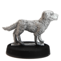 Unpainted pewter Labrador miniature, 15mm tall