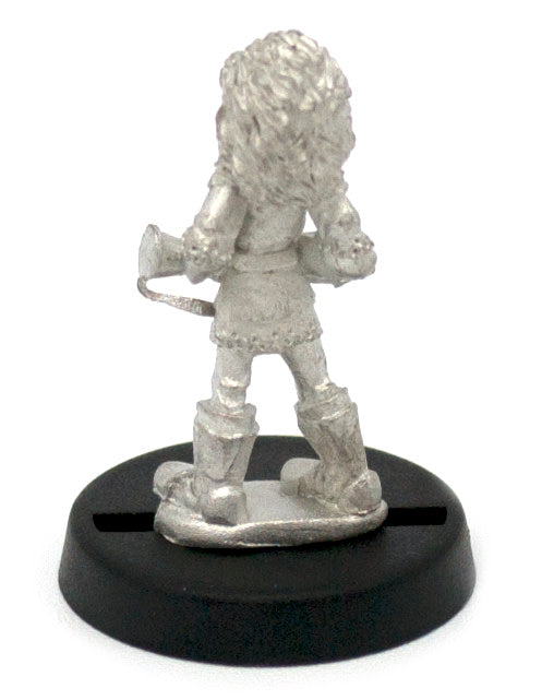 Unpainted pewter Elf Girl miniature, 25mm tall, another view
