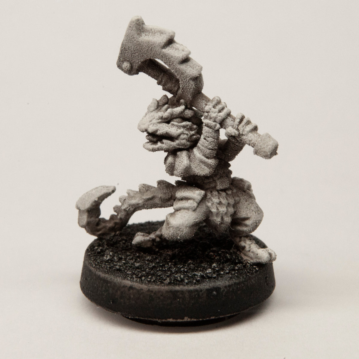 Primed pewter Male Kobold Fighter miniature, 26mm tall