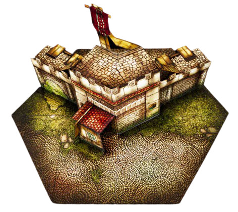 Castle Wall Pop-Up Terrain, 12 Inch - Digital Download - Printing & Assembly Required