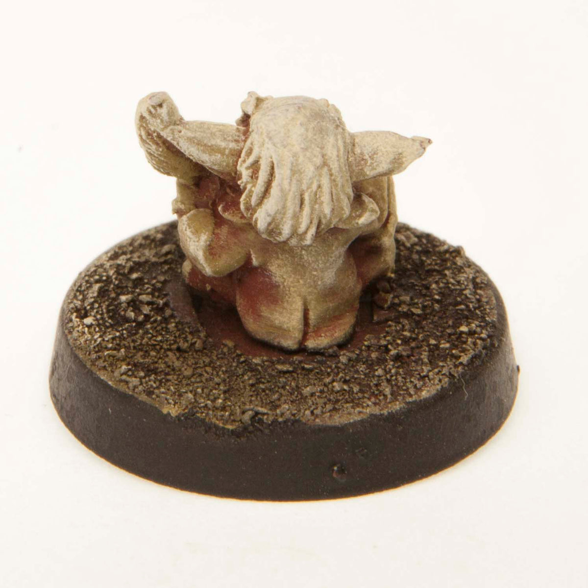 Primed pewter Gnome Scholar miniature, 10mm tall